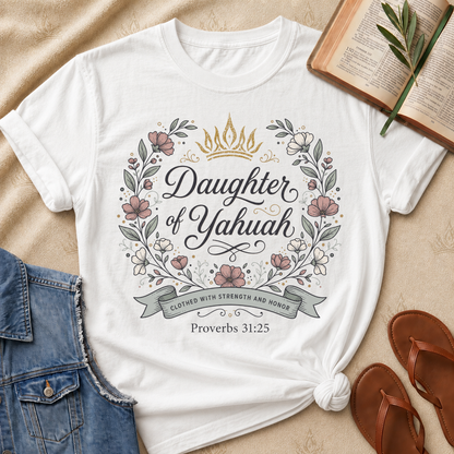 Daughter of Yahuah - Pink & Grey - Proverbs 31:25