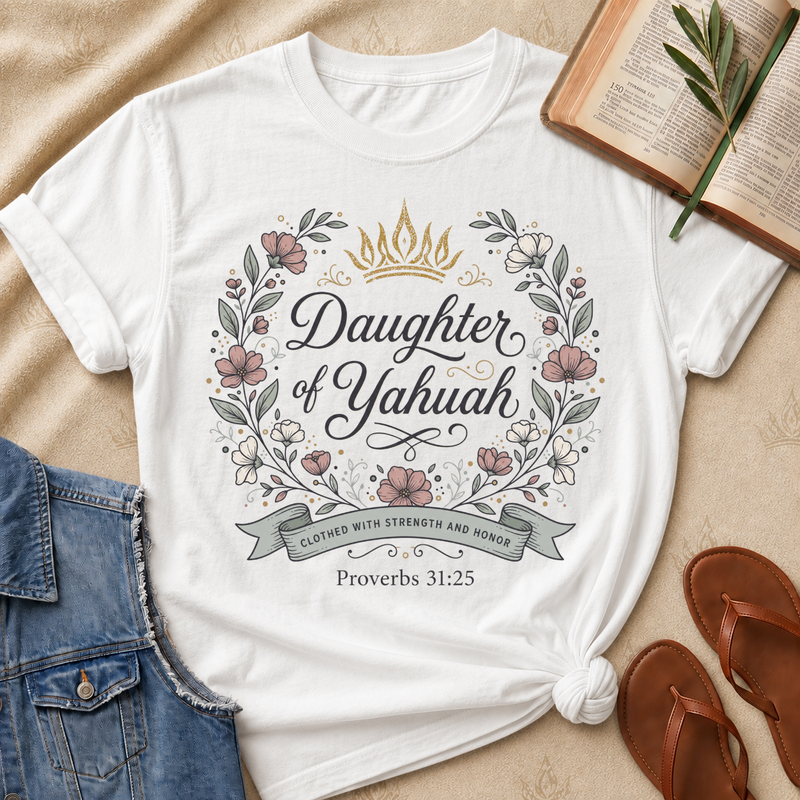 Daughter of Yahuah - Pink & Grey - Proverbs 31:25