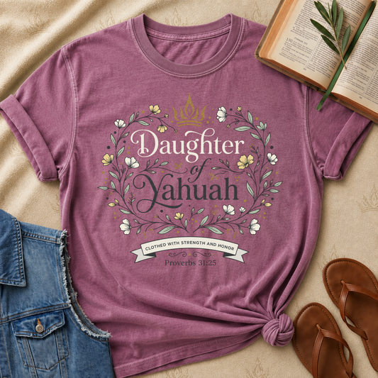 Daughter of Yahuah - Yellow Flowers - Proverbs 31:25