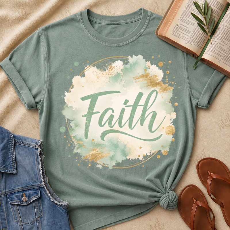 Faith - Green and Beige