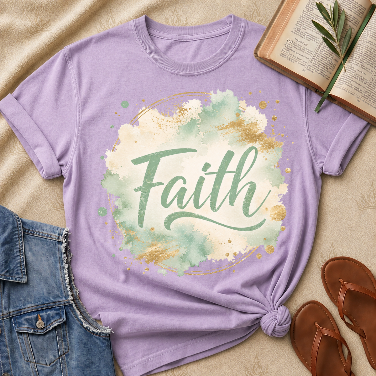 Faith - Green and Beige
